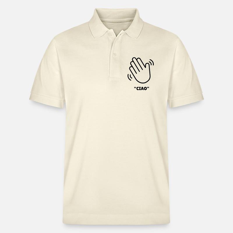 Ciao – Conception de la main agitée - Polo PREPSTER bio Stanley/Stella Unisexe - écru doux