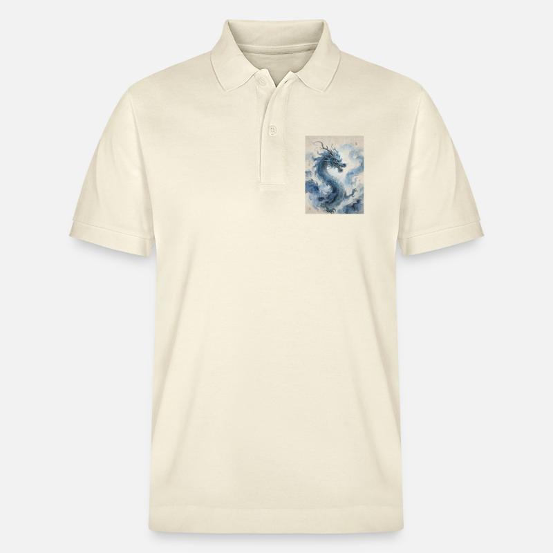 L'Apothéose Céleste : Dragon Bleu – Infinité - Polo PREPSTER bio Stanley/Stella Unisexe - écru doux