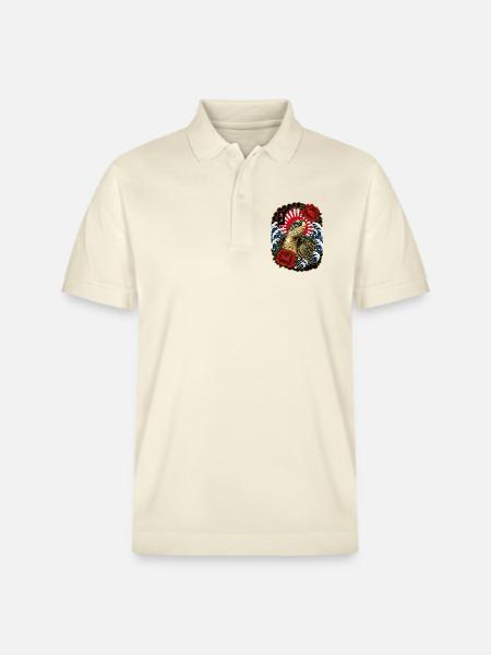 Schildkröte im japanischen Irezumi Stil - Stanley/Stella Unisex Bio-Poloshirt PREPSTER - Natur