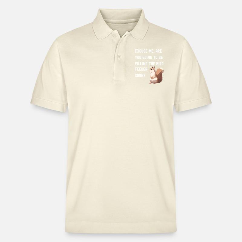 Vogelfutter Eichhörnchen - Stanley/Stella Unisex Bio-Poloshirt PREPSTER - Natur