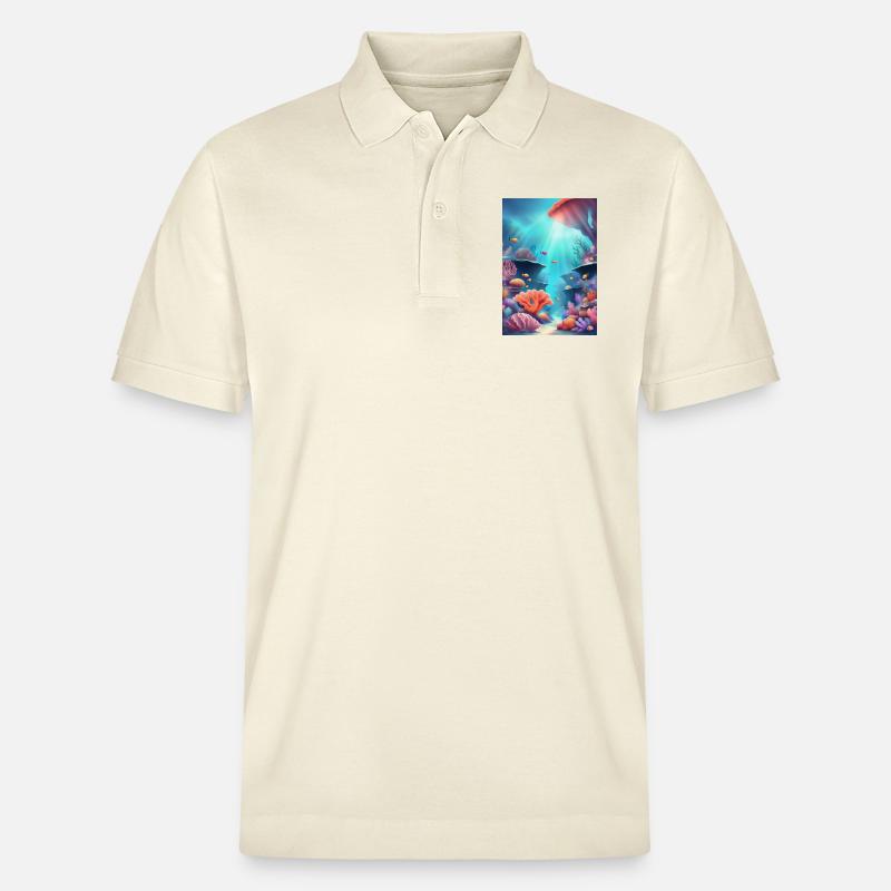 Bunte Korallenriffe - Stanley/Stella Unisex Bio-Poloshirt PREPSTER - Natur