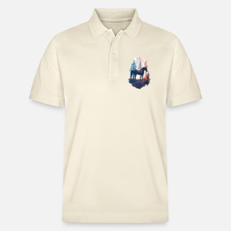Pferd - Stanley/Stella Unisex Bio-Poloshirt PREPSTER - Natur