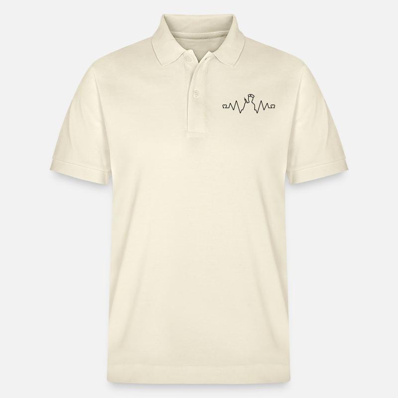 Herzfrequenz-Stille - Stanley/Stella Unisex Bio-Poloshirt PREPSTER - Natur