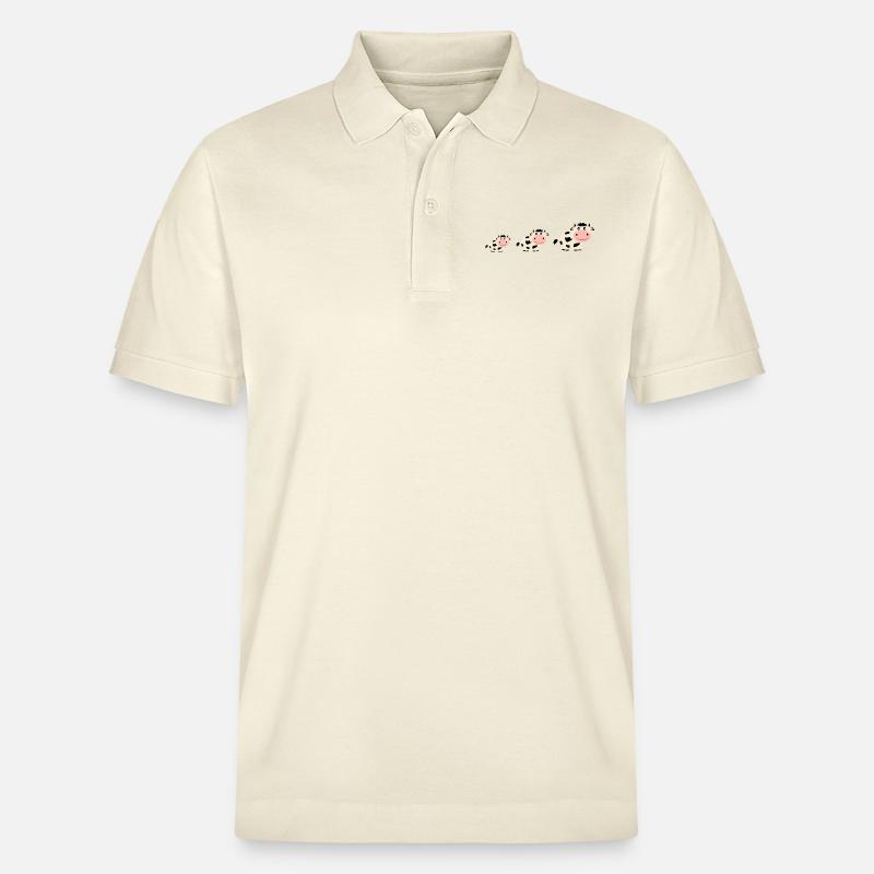 Cow Cows Comic - Stanley/Stella Unisex Organic Polo Shirt PREPSTER - soft Ecru