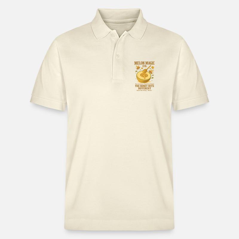 Été rétro de pastèque - Polo PREPSTER bio Stanley/Stella Unisexe - écru doux