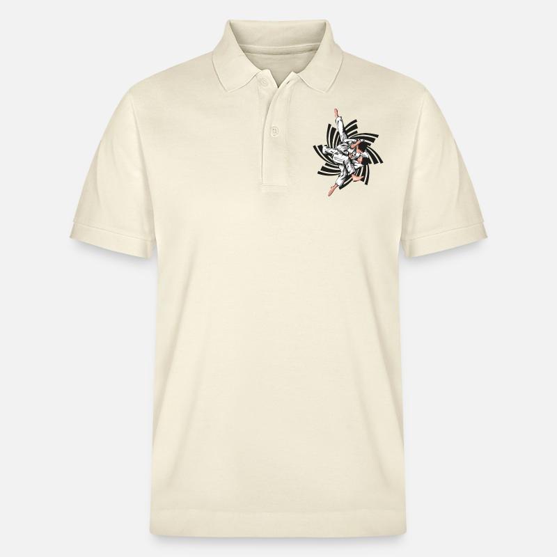 schwarzer Judogriff - Stanley/Stella Unisex Bio-Poloshirt PREPSTER - Natur