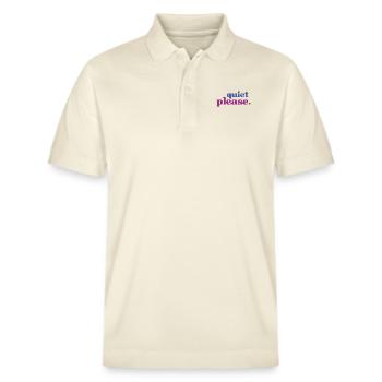 Etwas Ruhe Bitte - für alle Stilleliebenden - Stanley/Stella Unisex Bio-Poloshirt PREPSTER - Natur - Vorne - Roxy (174cm) & Andy (188cm)