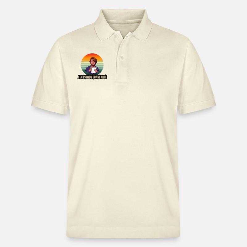 J en prends bonne note - Polo PREPSTER bio Stanley/Stella Unisexe - écru doux