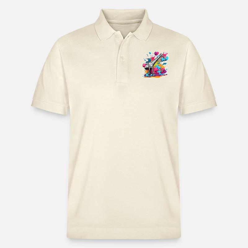 Kran / Baustelle / Seilwinde / Kransystem - Stanley/Stella Unisex Bio-Poloshirt PREPSTER - Natur