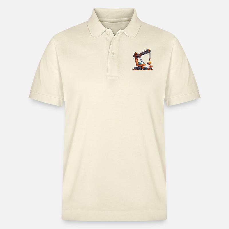 Kran / Baustelle / Seilwinde / Kransystem - Stanley/Stella Unisex Bio-Poloshirt PREPSTER - Natur