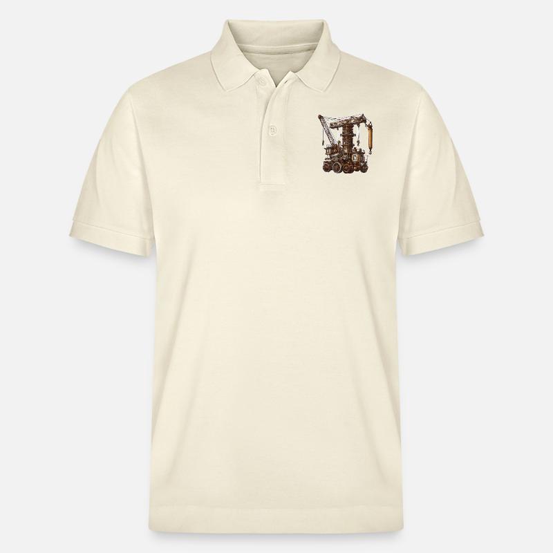 Kran / Baustelle / Seilwinde / Kransystem - Stanley/Stella Unisex Bio-Poloshirt PREPSTER - Natur