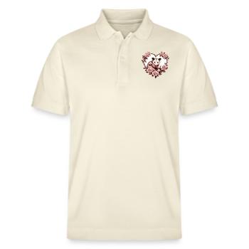 Opossum-Mama - Stanley/Stella Unisex Bio-Poloshirt PREPSTER - Natur - Vorne - Roxy (174cm) & Andy (188cm)