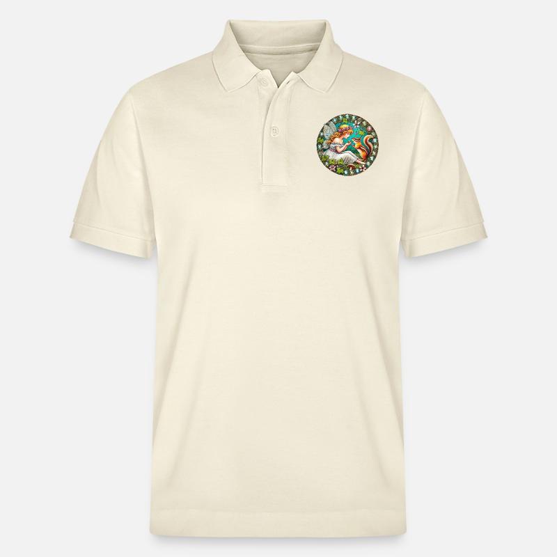 Streifenhörnchen-Fee - Stanley/Stella Unisex Bio-Poloshirt PREPSTER - Natur