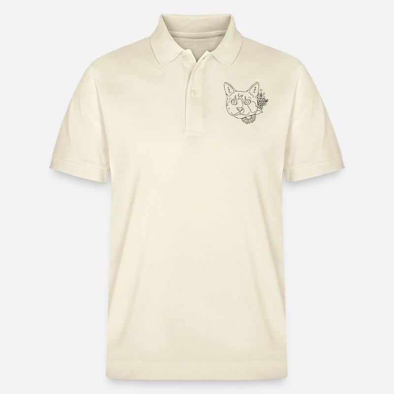Katze - Stanley/Stella Unisex Bio-Poloshirt PREPSTER - Natur