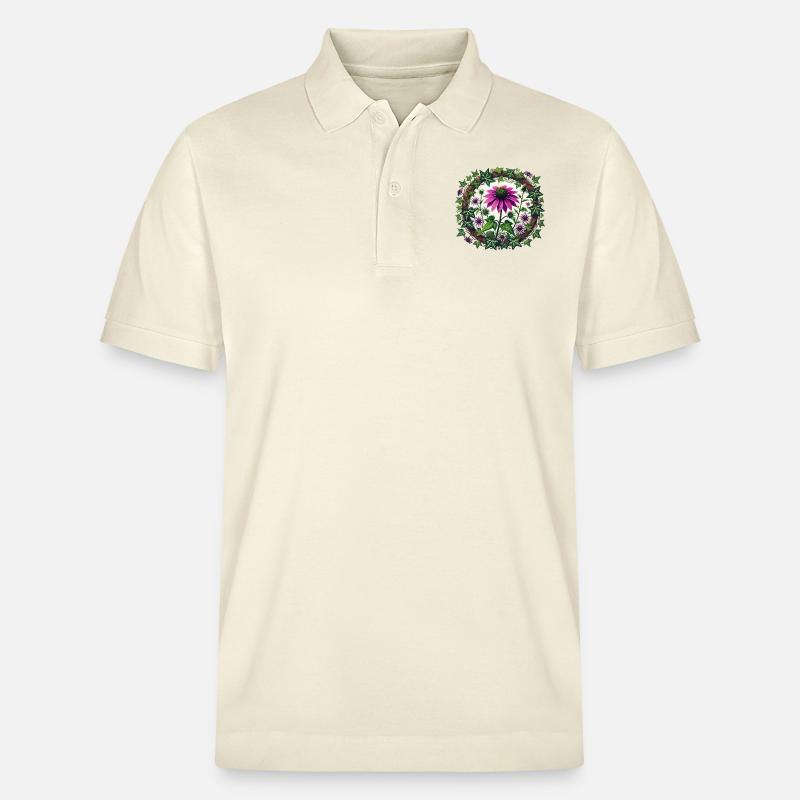 Échinacée pourpre - Polo PREPSTER bio Stanley/Stella Unisexe - écru doux