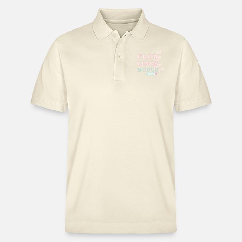 Springtime - Spring is here! - Stanley/Stella Unisex Organic Polo Shirt PREPSTER - soft Ecru