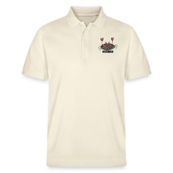 Crabe de plage / Crabe / Plage / Été / Vacances - Polo PREPSTER bio Stanley/Stella Unisexe - écru doux - Devant - Roxy (174cm) & Andy (188cm)