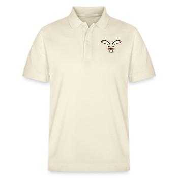 Hase Kaninchen Häschen Cartoon Kleintier niedlich - Stanley/Stella Unisex Bio-Poloshirt PREPSTER - Natur - Vorne - Roxy (174cm) & Andy (188cm)