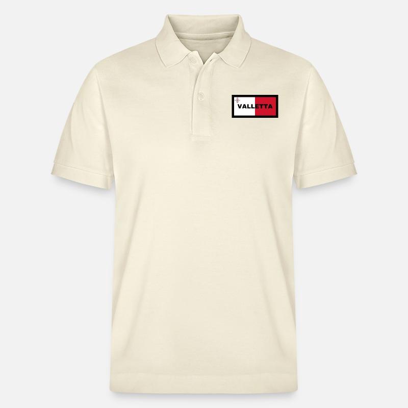 La Valette à Malte Drapeau - Polo PREPSTER bio Stanley/Stella Unisexe - écru doux