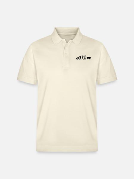 Evolution zum Schwein - Stanley/Stella Unisex Bio-Poloshirt PREPSTER - Natur