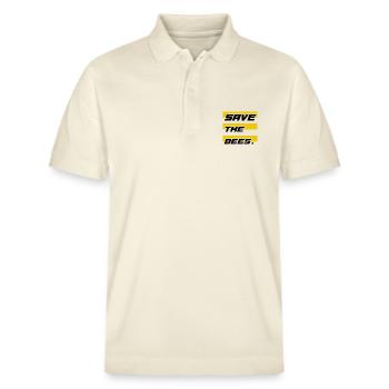 Save the bees - Stanley/Stella Unisex Bio-Poloshirt PREPSTER - Natur - Vorne - Roxy (174cm) & Andy (188cm)