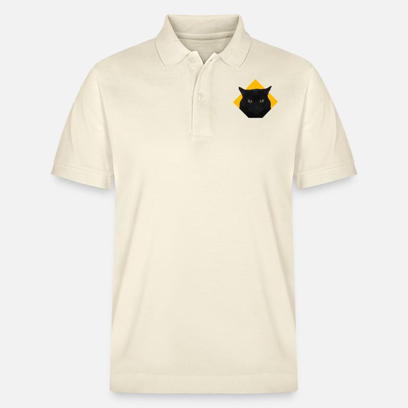 Logo Chat Noir - Polo PREPSTER bio Stanley/Stella Unisexe - écru doux