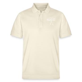 Namaste - Ich grüsse das Licht in uns allen - Stanley/Stella Unisex Bio-Poloshirt PREPSTER - Natur - Vorne - Roxy (174cm) & Andy (188cm)