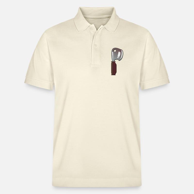 Hackbeil KÜCHENMESSER KÜCHE KOCHEN - Stanley/Stella Unisex Bio-Poloshirt PREPSTER - Natur
