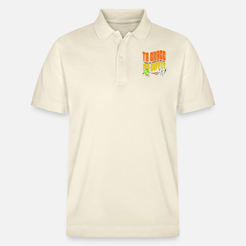 Ta Grâce me suffit ! - Polo PREPSTER bio Stanley/Stella Unisexe - écru doux