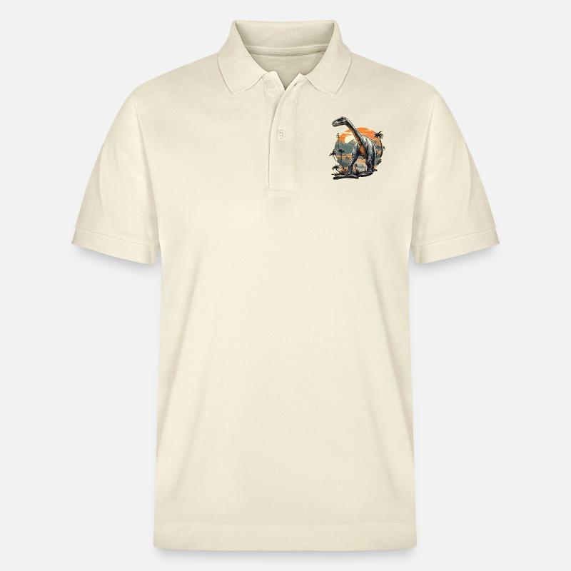 Dinosaurier / Tier / Urzeit / Reptil / Jungs - Stanley/Stella Unisex Bio-Poloshirt PREPSTER - Natur
