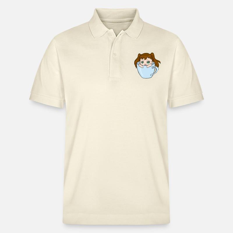 Süßes Chibi Mädchen - Stanley/Stella Unisex Bio-Poloshirt PREPSTER - Natur