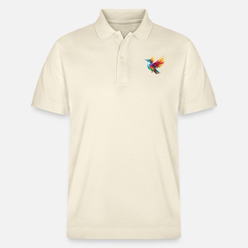 Buntes Vogel Design - Stanley/Stella Unisex Bio-Poloshirt PREPSTER - Natur
