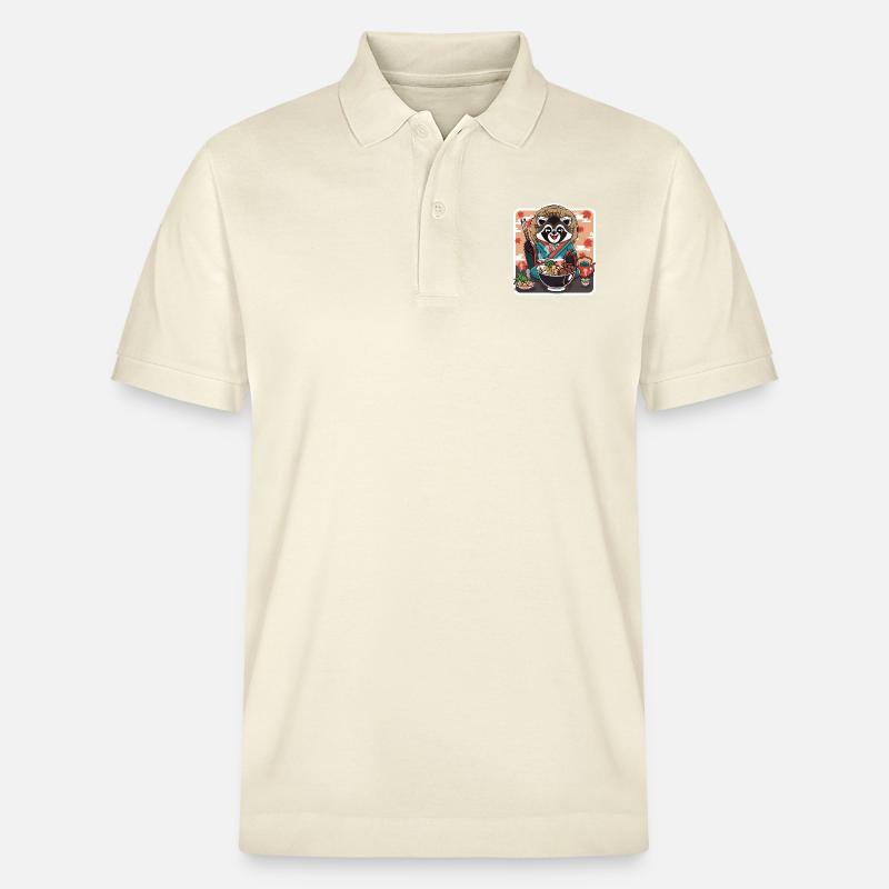 Tanuki Ramen d’automne - Polo PREPSTER bio Stanley/Stella Unisexe - écru doux
