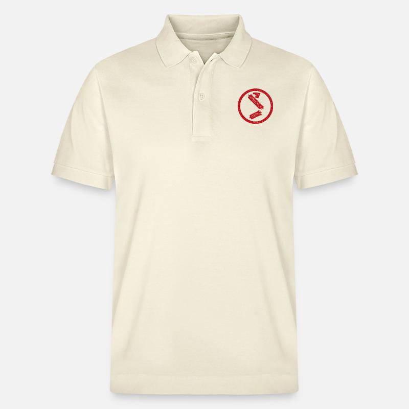 Rayon de symbole Antifa détruit - Polo PREPSTER bio Stanley/Stella Unisexe - écru doux
