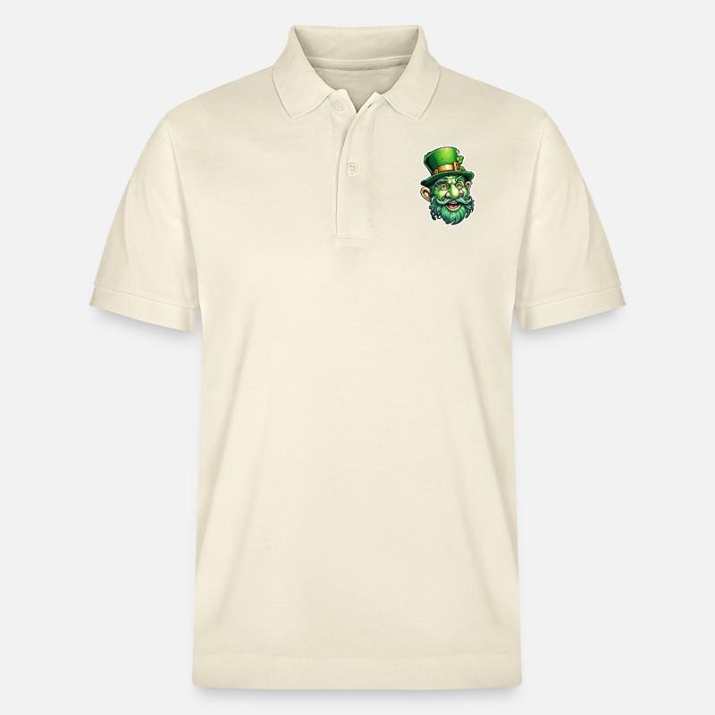 Leprechaun / Leprechaun / Vert / Gingembre / Irlande - Polo PREPSTER bio Stanley/Stella Unisexe - écru doux