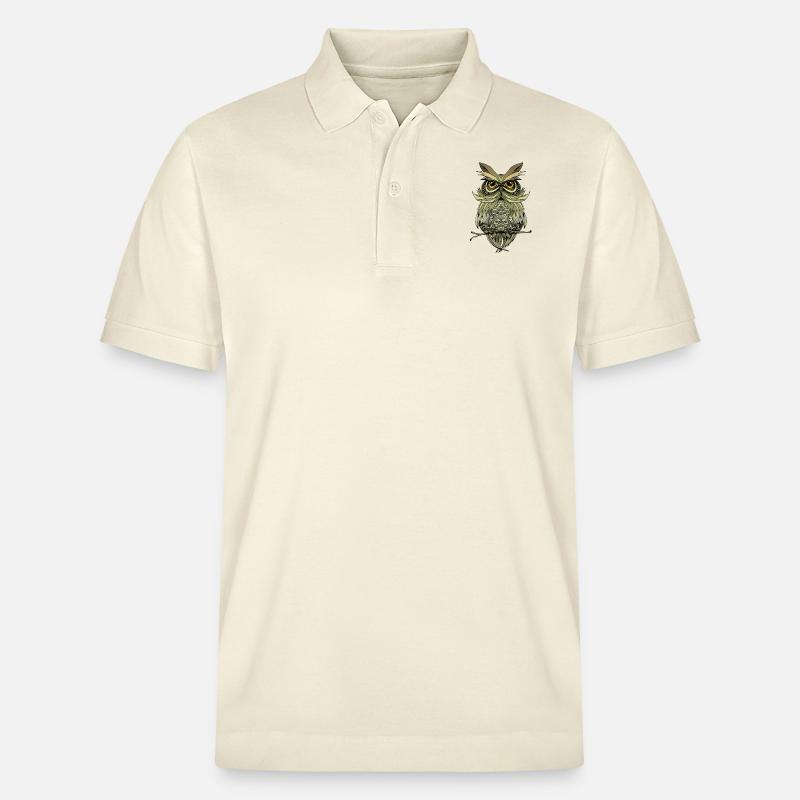 Eule Vogel - Stanley/Stella Unisex Bio-Poloshirt PREPSTER - Natur