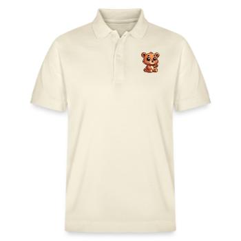 Bär - Stanley/Stella Unisex Bio-Poloshirt PREPSTER - Natur - Vorne - Roxy (174cm) & Andy (188cm)