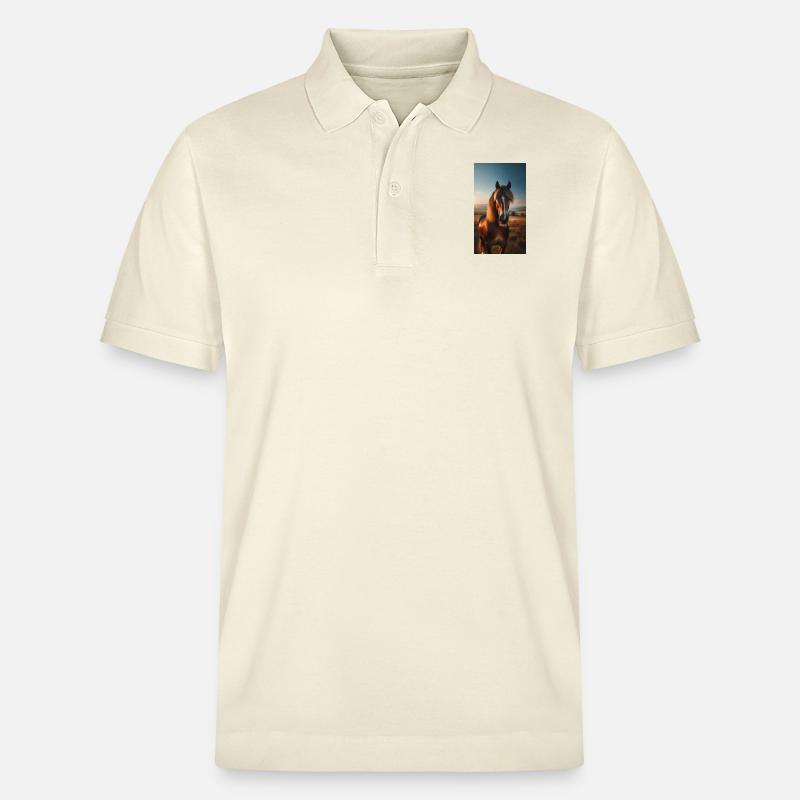 Pferd - Stanley/Stella Unisex Bio-Poloshirt PREPSTER - Natur