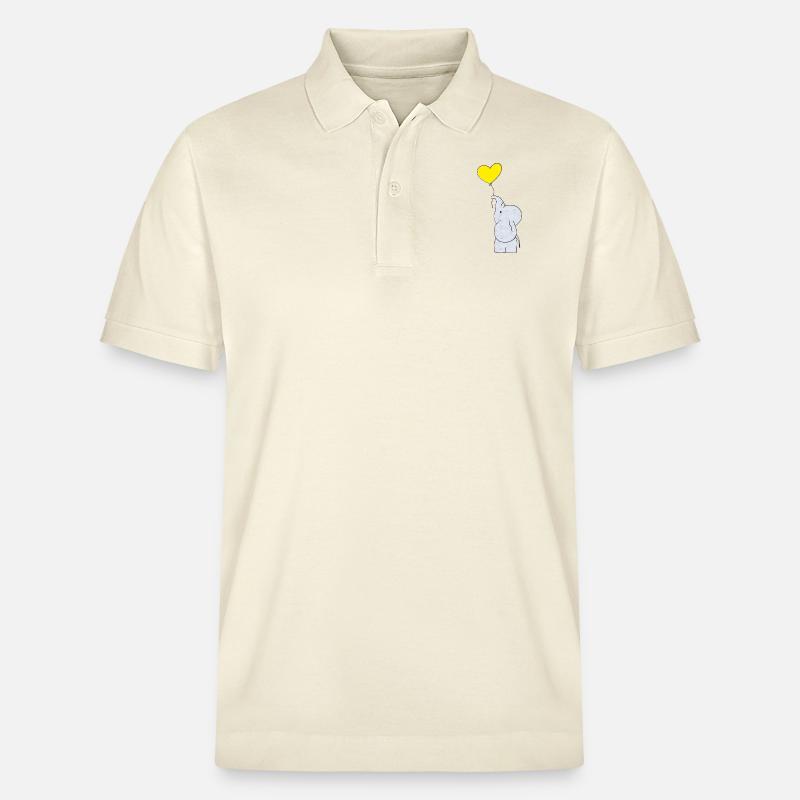 elefant elefanten haut - Stanley/Stella Unisex Bio-Poloshirt PREPSTER - Natur