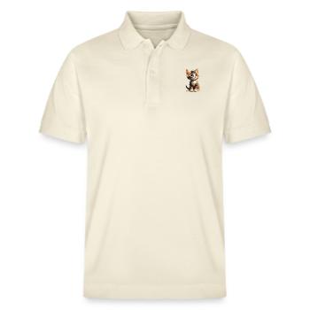 Kätzchen - Stanley/Stella Unisex Bio-Poloshirt PREPSTER - Natur - Vorne - Roxy (174cm) & Andy (188cm)