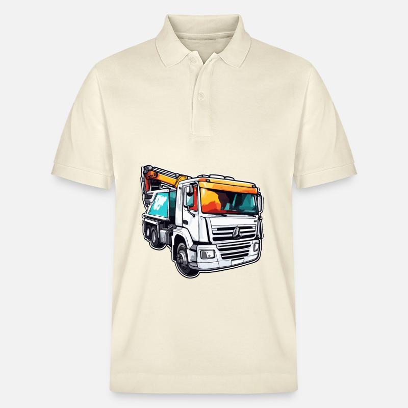 Kran / Baustelle / Seilwinde / Kransystem - Stanley/Stella Unisex Bio-Poloshirt PREPSTER - Natur