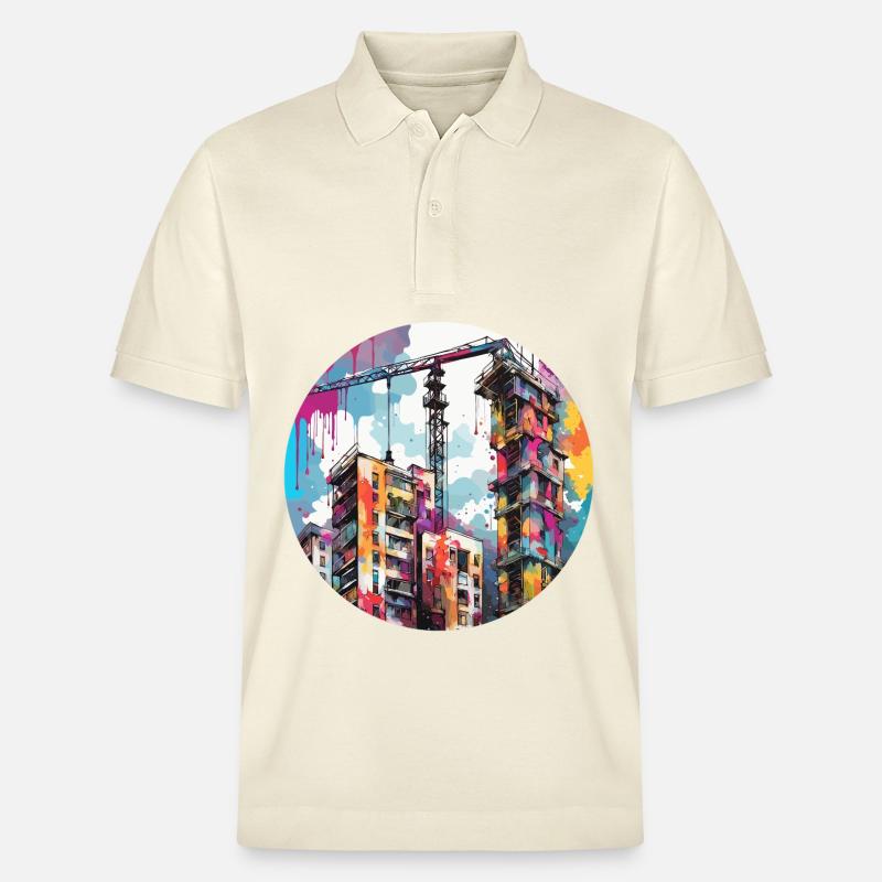 Kran / Baustelle / Seilwinde / Kransystem - Stanley/Stella Unisex Bio-Poloshirt PREPSTER - Natur