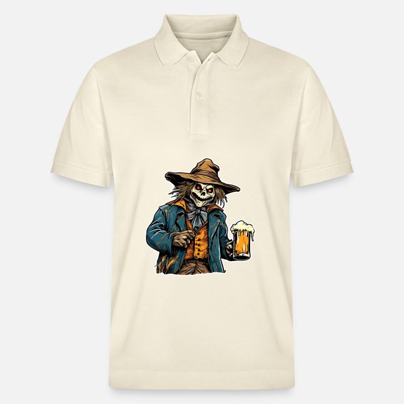 Vogelscheuche / Erntehelfer / Maisfeld / Feld - Stanley/Stella Unisex Bio-Poloshirt PREPSTER - Natur