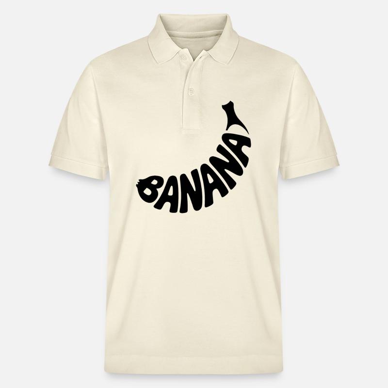 Banane - Logo de fruit cool - Polo PREPSTER bio Stanley/Stella Unisexe - écru doux
