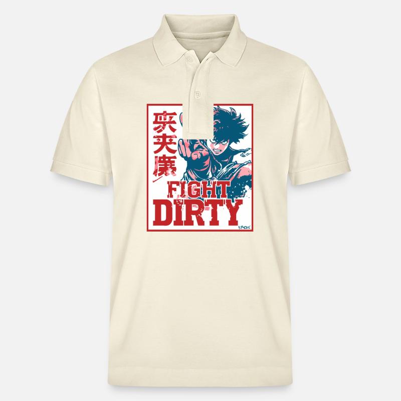 Anime-Kampfkunst: Kämpfe schmutzig - Stanley/Stella Unisex Bio-Poloshirt PREPSTER - Natur