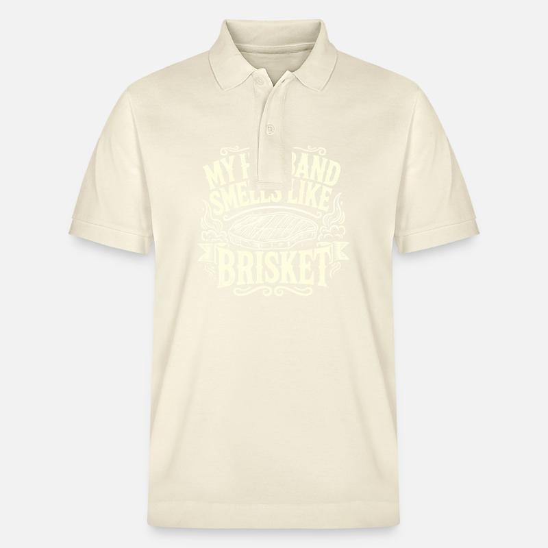 Mein Ehemann riecht nach Brisket - Stanley/Stella Unisex Bio-Poloshirt PREPSTER - Natur