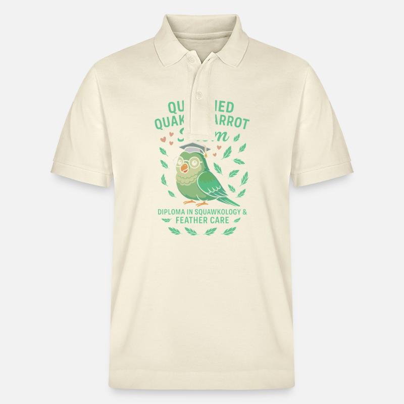 Qualifizierte Quaker Papageienmutter - Stanley/Stella Unisex Bio-Poloshirt PREPSTER - Natur