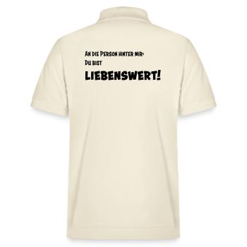 Liebenswert - Stanley/Stella Unisex Bio-Poloshirt PREPSTER - Natur - Hinten - Andy (188cm)