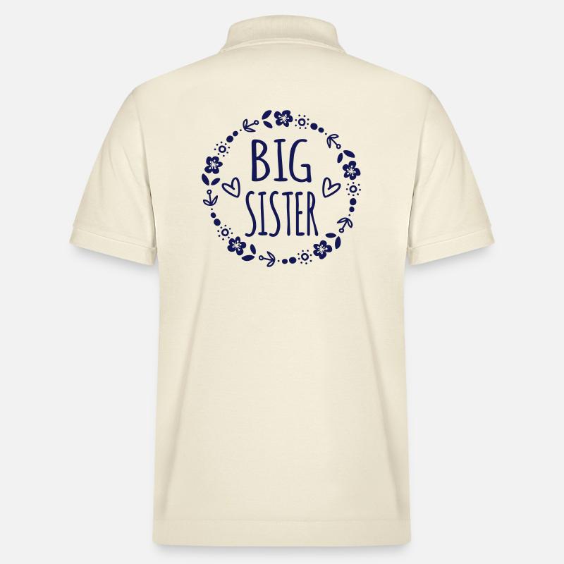 Große Kleine Schwester Geschenkidee Schwestern - Stanley/Stella Unisex Bio-Poloshirt PREPSTER - Natur