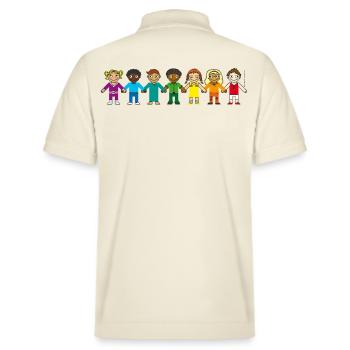 Coupe des enfants RAINBOW Retour à l’école maternelle - Polo PREPSTER bio Stanley/Stella Unisexe - écru doux - Dos - Andy (188cm)